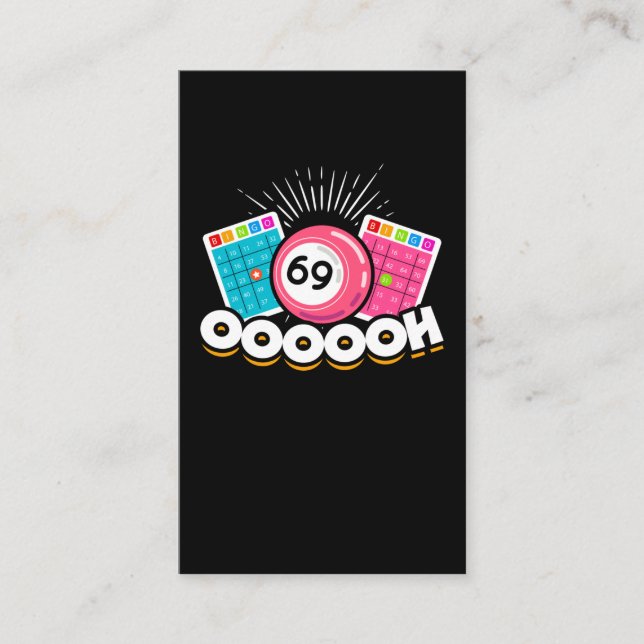 Funny Ooooh 69 Queen Bingo Fan LGBT Visitenkarte (Vorderseite)