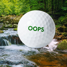 Funny 'Oops' Spaß Joke Quirky Novelty Golfball