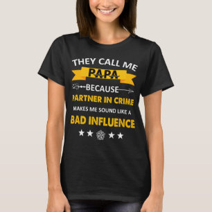 Funny Opa gibt Shirts, Papa-Partner in Crime T-Shirt