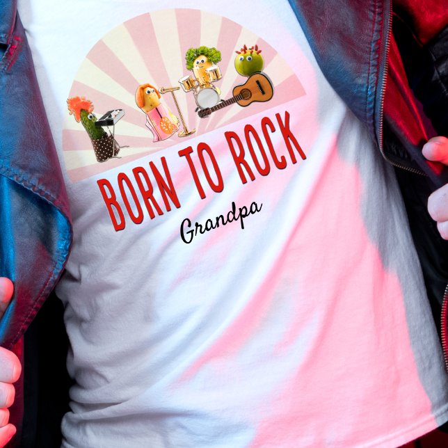 Funny Opa Gift - Coole Veggie Music Lover T-Shirt (Von Creator hochgeladen)