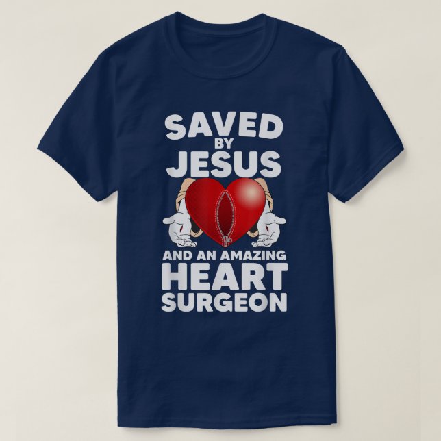 Funny Open Heart Operation Design für Männer Fraue T-Shirt (Design vorne)