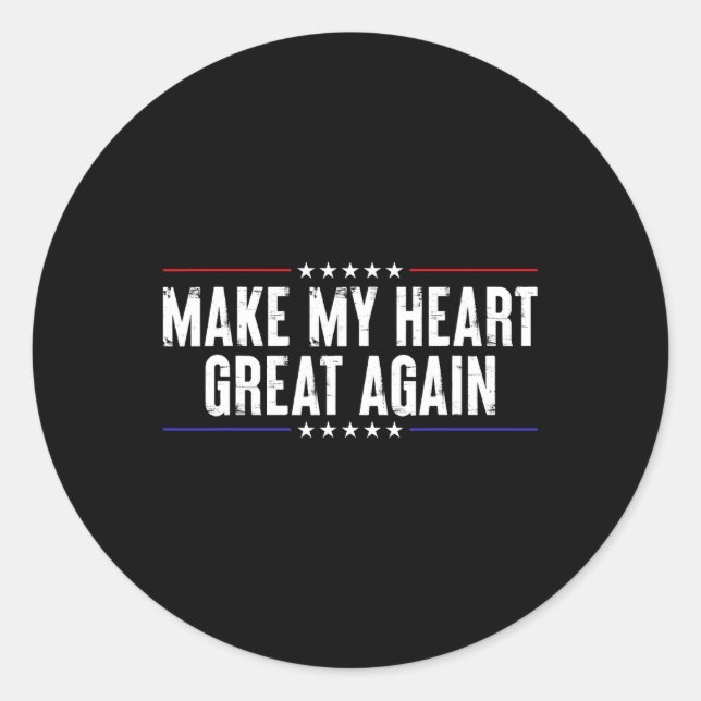 Funny Open Heart Operation Erholung machen My Hear Runder Aufkleber (Vorderseite)