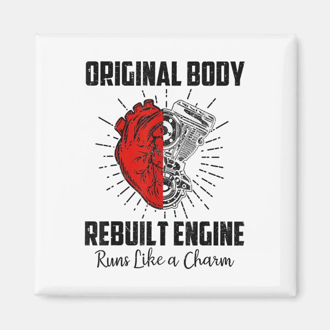 Funny Open Heart Operation Erholung Survivor Gesch Magnet (Vorne)