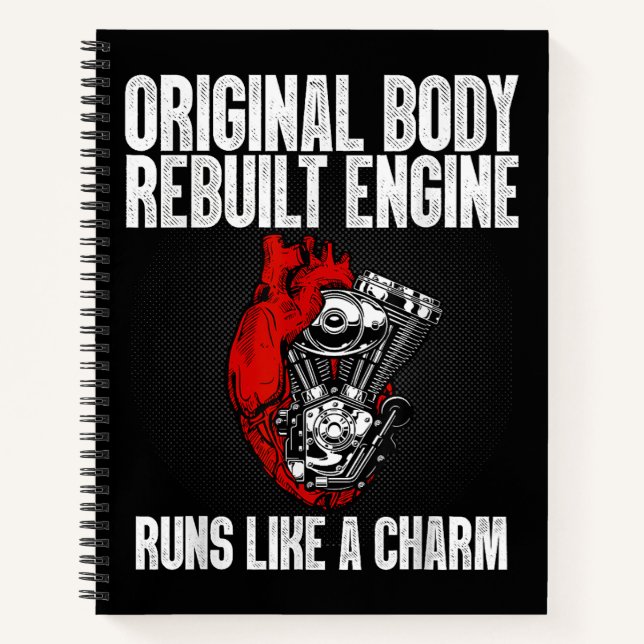 Funny Open Heart Operation Erholung Survivor Gesch Notizbuch (Vorderseite)