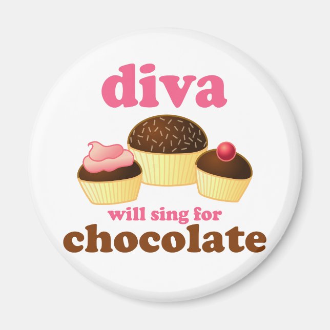 Funny Opera Diva Magnet (Vorne)