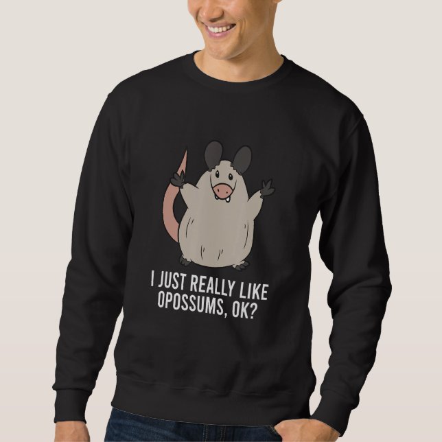 Funny Opossum I einfach wie Opossummen Sweatshirt (Vorderseite)