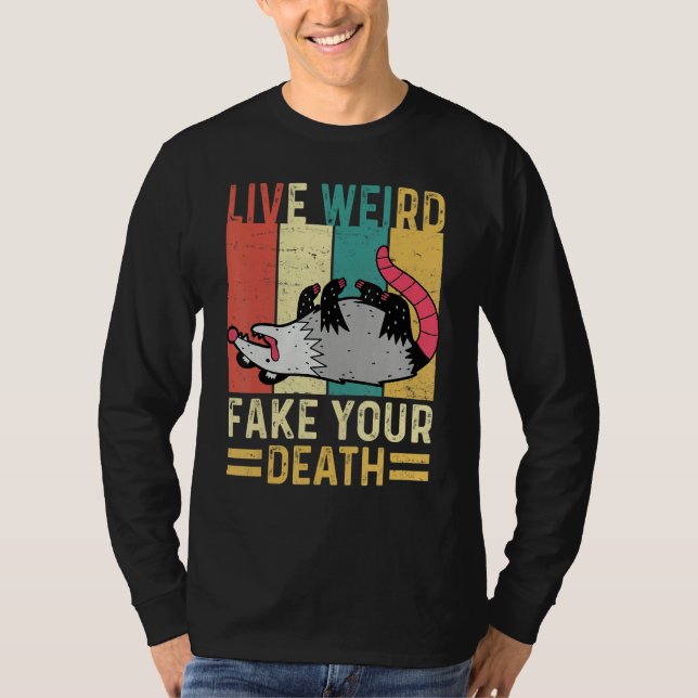 Funny Opossum Possum T-Shirt Lebendes Weites Fake  (Vorderseite)