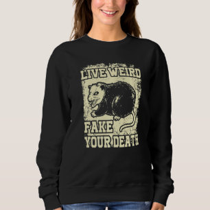 Funny Opossum Possum T-Shirt Lebendes Weites Fake Sweatshirt