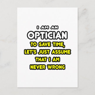 Funny Optician T - Shirt und Geschenke Postkarte