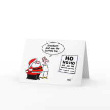 Funny Optometrist und Weihnachtskarte für den Weih
