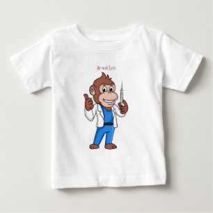 Funny Orang-Utan Cartoon Arzt Baby T-shirt