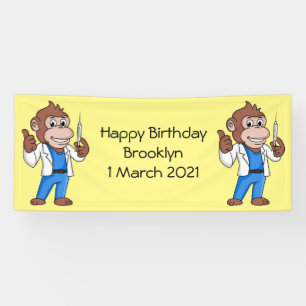 Funny Orang-Utan Cartoon Arzt Banner