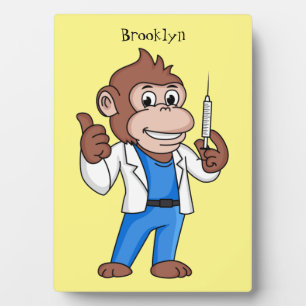 Funny Orang-Utan Cartoon Arzt Fotoplatte