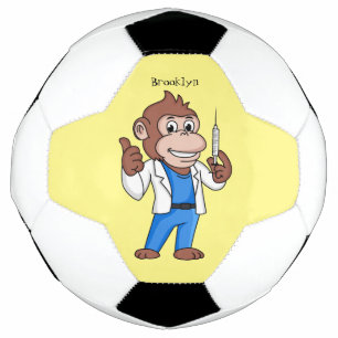 Funny Orang-Utan Cartoon Arzt Fußball