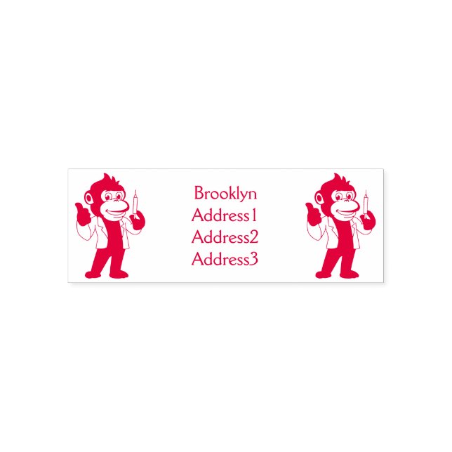 Funny Orang-Utan Cartoon Arzt Permastempel (Design)