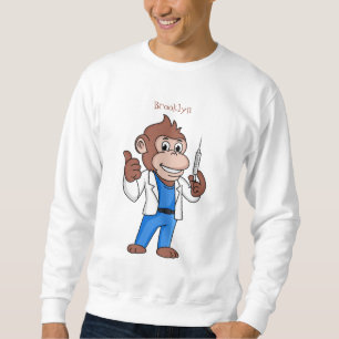 Funny Orang-Utan Cartoon Arzt Sweatshirt