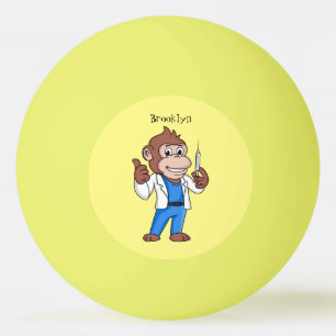 Funny Orang-Utan Cartoon Arzt Tischtennisball