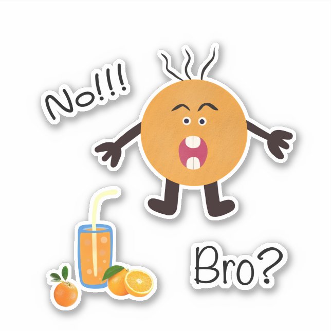 Funny Orange Aufkleber (Vorderseite)