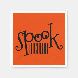 Funny Orange Black Eyeballs Spooktacular Pub Serviette