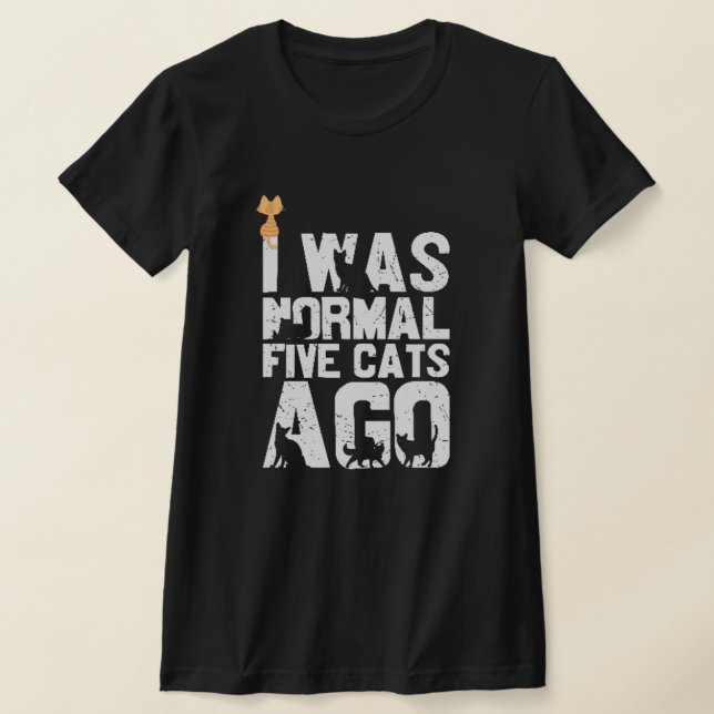 Funny Orange Cat Liebhaber Ich war normale Kratzer T-Shirt (Ablage )
