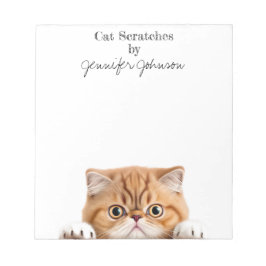 Funny Orange Ginger Tabby Cat Notepad Notizblock