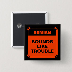 Funny orange klingt personalisiert button