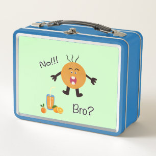 Funny Orange Metall Brotdose