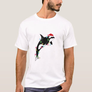Funny Orca Killer Whale Weihnachtsmannmütze Weihna T-Shirt