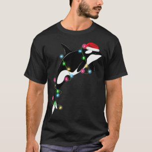 Funny Orca Killer Whale Weihnachtsmannmütze Weihna T-Shirt