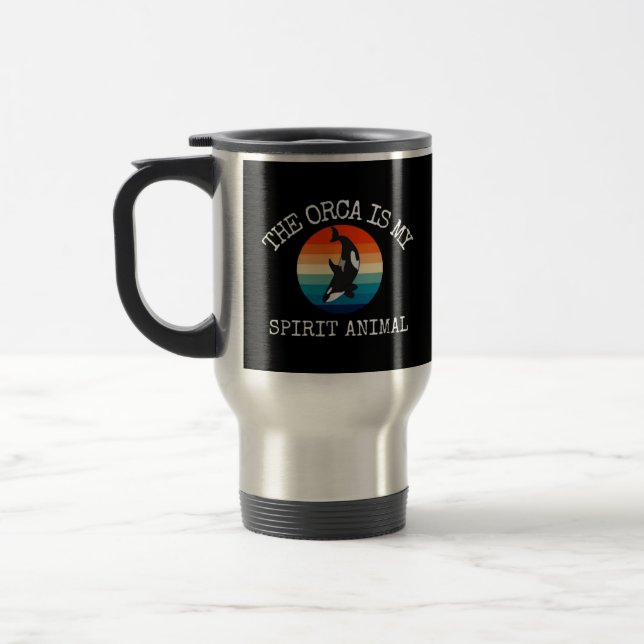 Funny Orca Zitat Orca ist mein Geist Tier Reisebecher (Links)