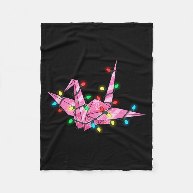 Funny Origami Christmas Graphics Lights Lover  Fleecedecke (Vorderseite)