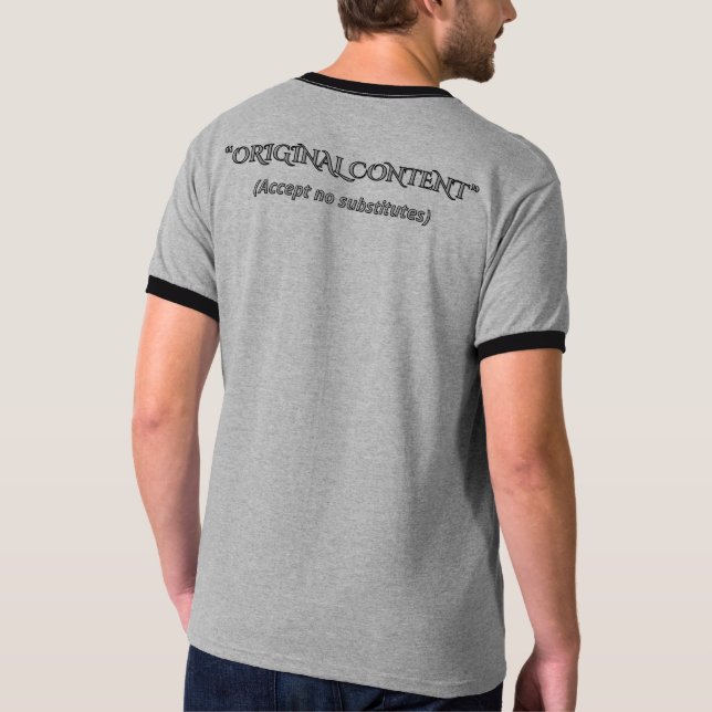 Funny Original Content Sarcastic Minimalist T-Shir T-Shirt (Rückseite)