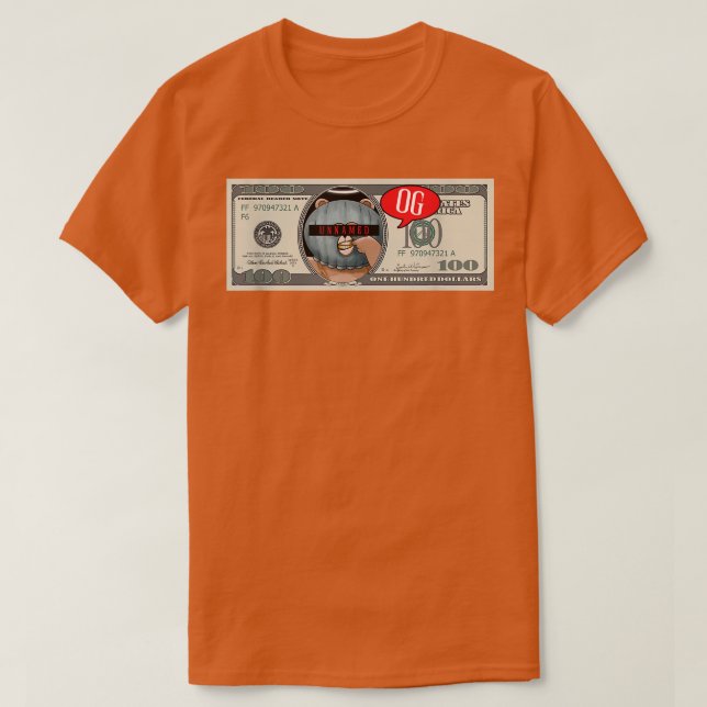 Funny Original Gangster Bär Geld Frauen Männer T-Shirt (Design vorne)