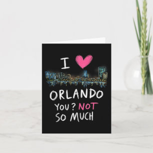 Funny Orlando Florida Night Skyline Vintager Tank Karte