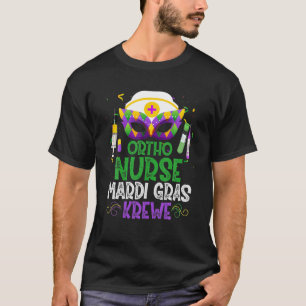 Funny Ortho Nurse Krewe Mask Mardi Gras Carnival P T-Shirt