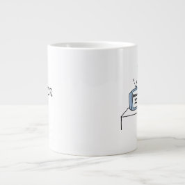 Funny Orthopedist Cartoon TV Breaking News Jumbo-Tasse