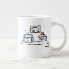 Funny Orthopedist Cartoon TV Breaking News Jumbo-Tasse
