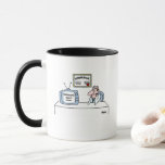 Funny Orthopedist Cartoon und Name auf der Rücksei Tasse<br><div class="desc">Der Funny Orthopädist Cartoon Coffee Tasse mit Name oder Nachricht auf der Rückseite hat einen glücklichen orthopädischen Chirurgen in seinem Arztbüro, der seine Lieblingsfernsehzeitschrift mit seinem an der Wand hängenden Diplom anschaut. Fügen Sie auf der Rückseite den Namen Ihres Arztes oder Ihre persönliche MESSAGE hinzu. Nicht nur für den Arzt,...</div>