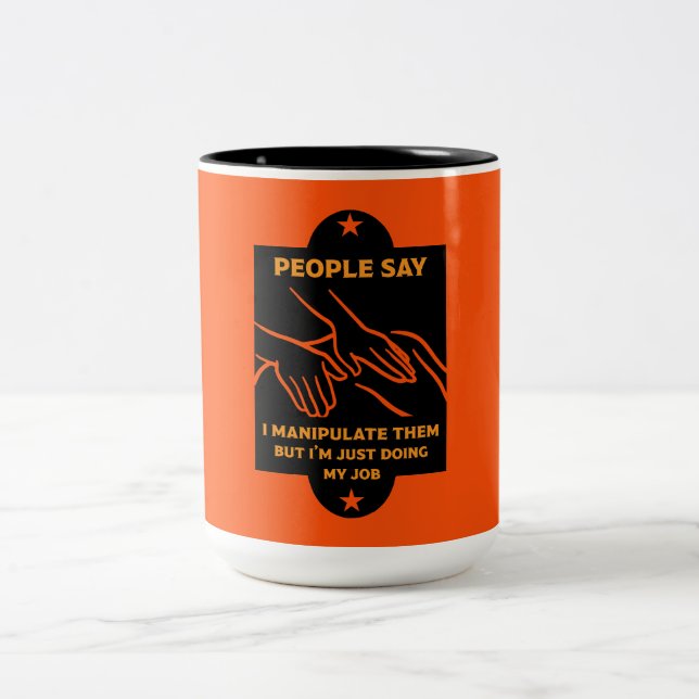 Funny Osteopath Geschenke Zweifarbige Tasse (Mittel)