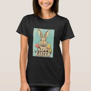 Funny Ostern Bunny Vintag Retro Ostereier Ostern E T-Shirt