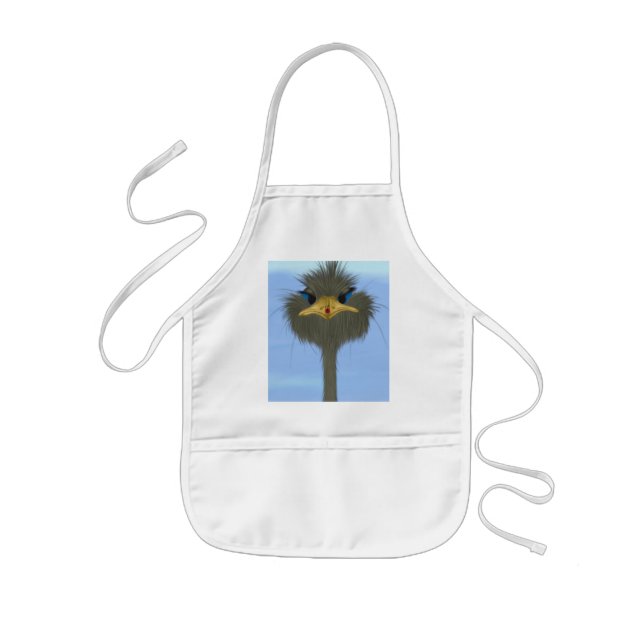 Funny Ostrich George und die Niedliche Ladybug Kinderschürze (Vorne)