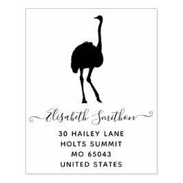 Funny Ostrich Niedlich Bird Animal Personal Statio Gummistempel