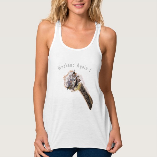Funny Ostrich Tank Top (Vorderseite)