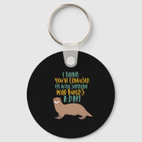 Funny Otter Cartoon Verwirrt mit Dam Beaver