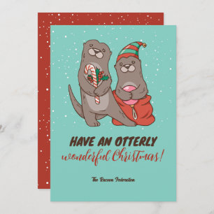 Funny Otter Pun Winterurlaub Frohe Weihnachten