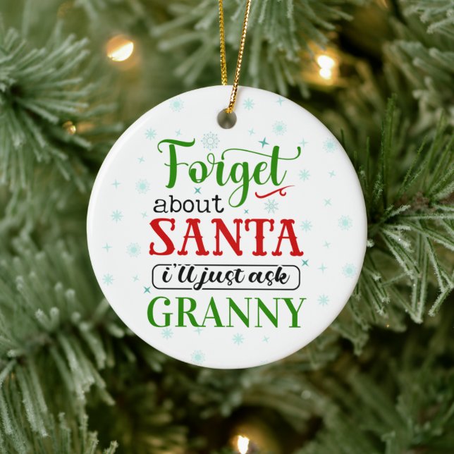 Funny Oublie Père Noël GRANNY Noël Ornement (Arbre)