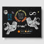 Funny Outer Space Math Science Geek Astronauten Gästebuch<br><div class="desc">Addieren Sie bis zu zwei Fotos und Ihre personalisierten Botschaften.Astronauten im Weltraum mit den Planeten unseres Sonnensystems,  Unendlichkeitssymbol,  Pi-Gleichung und lustige Schüsse. Wirklich Spaß für Jubiläen,  Verlobungen,  Partner,  Abschluss,  Geburtstag oder Ihre besondere Veranstaltung.</div>