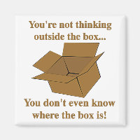 Funny Outside the Box Pappe Dunkler Spaß
