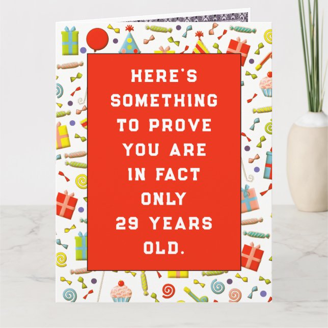 Funny Over Hill Birthday Karte (Vorderseite)