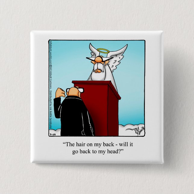 Funny Over Hill Spaß Birthday Button (Vorderseite)